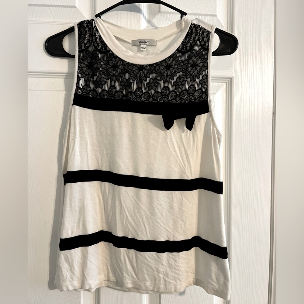 Black And White Tank Top
